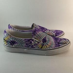 Vans off the wall mens skate shoes slip on sneakers purple size 11 721278
